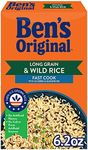 BEN'S ORIGINAL Long Grain Rice and Wild Rice, Fast Cook Rice, 6.2 OZ Box (Pack of 12)