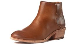 Frye Women's Carson Piping Bootie Leather Boots Caramel/Antique Pull Up, Size 8