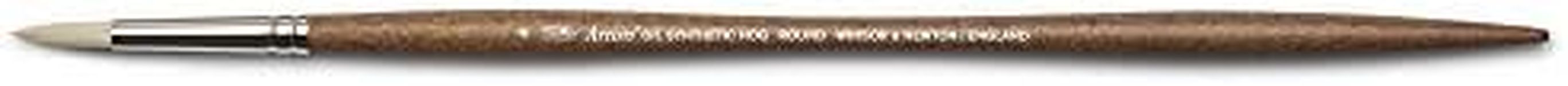 Winsor & Newton 5010504 Synthetic Artist Oil Brush with High Elasticity & Life, Ergonomic Handle for Oil Paints and Alkyd Paints - Round Brush No. 4