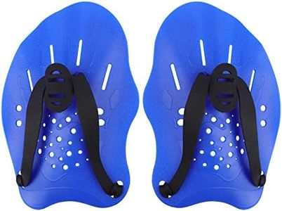 Grstltd Swimming Paddles for Hands, Swimming Training Hand Paddles with Adjustable Straps, Swim Paddles for Adult Children Unisex Professional Swimming Accessories (1 Pair) (Blue)