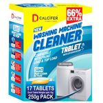 Dcalcifer Washing Machine Cleaner Tablet Drum Cleaning Descaler Tablet Descale Appliance Descaling Deep Tub Clean Tablets for Semi Fully Automatic Front and Top Load Machines | 250 GM Pack