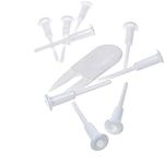 5Pcs Fitness Exercise Sport Yoga Ball Inflatable Bed Pool Air Stopper Plug Pin with Pullers,White