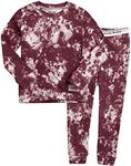 VAENAIT BABY Kids Boys 100% Cotton Sleepwear Pajamas 2pcs Set Prism Burgundy XS