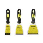 Starby Stainless Steel Putty Knife Set | Pack of 3(2", 3" and 4") Putty Scraper Tool for Drywall Finishing, Plaster Scraping, Decals, Wallpaper, Mixing, Cutting & Other Uses