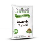 Peat Free Lawnmix Top Soil 30L - Enriched Soil Ideal For Laying Turf or When sowing New Grass and Lawn Seeds Levelling Loam Based and Screened - By Jamieson Brothers