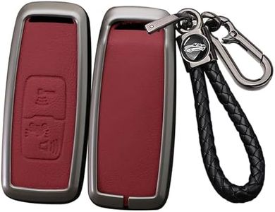 SANRILY Metal & Leather Motorcyle Key Fob Cover Case Compatible with HONDA pcx 160 125 adv 150 scoopy 2023 VISION SH 125/150 SH350 SUPER CUB 350 2021 2022 Keyless with Weave Keychain Red