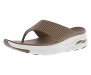 Skechers-Womens-ARCH FIT - EASY DAY -Brown-Slipper-UK 6