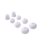 White Earbud Tips for Beats Powerbeats3 Wireless Stereo Headphones - Small, Medium, Large, and Double Flange (White)