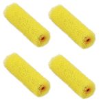 JNAWA 4 Pieces Paint Roller Cover Big Texture Sponge Brush Resilient Sponge Brush for Household Wall Painting Treatment