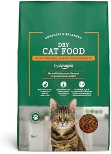 by Amazon - Alimento secco completo per gatti adulti con pollo, tacchino e verdure, 1 confezione da 3 kg