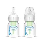 Dr. Brown’s Natural Flow® Anti-Colic Narrow Baby Bottle, 2oz/60mL with Preemie Flow™ Nipple, 2 Pack