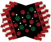Seliem Christmas Dog Cat Paw Prints