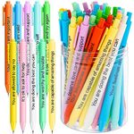 50 Pcs Gel Ink Pens Motivational Pen for Coworkers Inspirational Quote Pen Retractable Rolling Ball Smooth Writing for Supplies Office Home(Stylish Color,Mental Health Reminders)