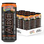 Applied Nutrition ABE Pre Workout Cans - All Black Everything Energy + Performance Drink, ABE Carbonated Beverage Sugar Free with Caffeine (Pack of 24 Cans x 330ml) (Orange Burst)