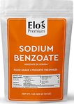 Sodium Benzoate (1lb) by Elo’s Premium |100% All-Natural Food Grade Preservative and Flavor Additive| Packaged In Canada| Used As Flavor Additive and Preservative| Non-GMO, Kosher and Halal Friendly, Gluten Free| Preserve food and add flavor to acidic food