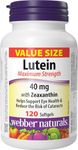Webber Naturals Lutein 40 mg, 120 Softgels, Maximum Strength Eye Support Supplement with Zeaxanthin