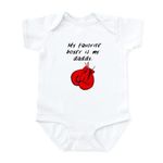 CafePress - My Favorite Boxer is My Daddy Body Suit - Cute Infant Bodysuit Baby Romper Cloud White