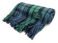 Full Size Large 100% Merino Wool Tartan Blanket Picnic Travel Rug Throw (Campbell Ancient)