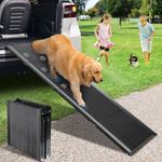 Dog Ramp, Dog Ramp for Car with Anti-Slip Surface, 63''x17.3'' Folding Pet Ramp for Large Dogs to Get on Truck SUV Van Up to 250LBS, Car Ramp for Dogs Dog Stairs for Bed Couch Outdoor Indoor