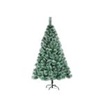 fizzytech Artificial 5 Feet Christmas Snow Pine Tree with200 Hinged Branches, Solid Metal Stand Material Xmas Miniature Tree for Christmas/New Year/Festival/Home Decoration