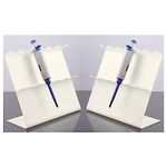 2pcs Pipettor Stand?Laboratory Pipette Stand ?Plastic Pipette Rack Hold up to 6 Pipettors (Doesn't Include Pipettors)