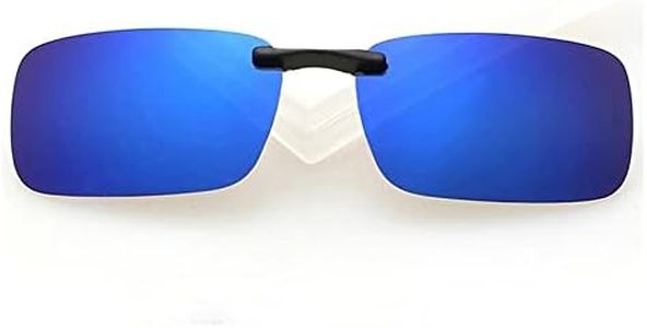 Polarized Unisex Clip on Sunglasses, Anti-UVA UVB Flip Up Sunglasses for Driving Fishing Cycling Holiday Sun Men Women, Dark Blue