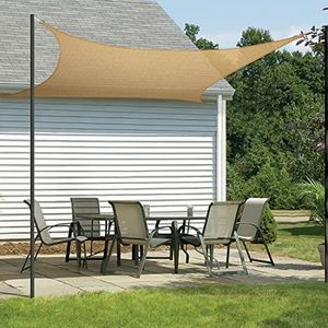 HIPPO Shade Sail 12FTX16FT 150 GSM Sun Shade 85% UV Block for Canopy Cover, Outdoor Patio, Garden, Pergola, Balcony Tent (Beige, Customize, Pack of 1)