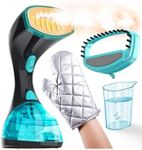 15s Fast Heat-Up and 1800W Powerful Steamer for Clothes with 3 Modes and 300ml Water Tank, Portable Clothes Steamer Iron with Heat-Resistant Glove and Fabric Brush for Home, Dorm, Travel