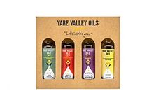 Yare Valley Oils, Gift/Selection Box, Let's Inspire You Oil Infusions - Original, Chilli and Black Pepper, Garlic and Rosemary, Lemon, (4x100ml)