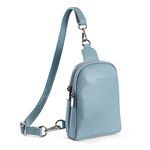 befen Fanny Pack Crossbody Bags for Women, Small Sling Bag Cross Body Cell Phone Purse Genuine Leather Chest Bag fit Ladies, Teen Girls or Students