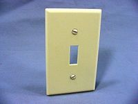 Leviton 013-82001-000 1-Gang Toggle Wallplate, Almond