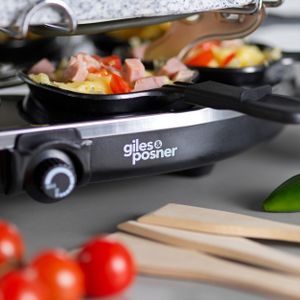 Giles & Posner Raclette Grill – 8-Person Electric Tabletop BBQ