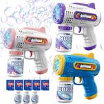 Britik 3 Pack Bubble Guns with Bubb