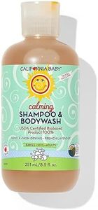 California Baby Calming Lavender Shampoo and Body Wash | 100% Plant-Based (USDA Certified) | Gentle | Hypoallergenic Baby Soap for Sensitive Skin | 251 mL / 8.5 fl. oz.