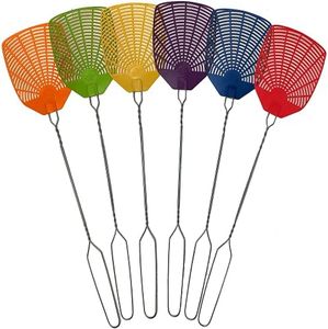 W4W, Bug & Fly Swatter Braided Metal Handle 6 Pack Fly Swatters Indoor/Outdoor flyswatter