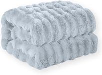 Faux Rabbit Fur Throw Blanket, Luxu