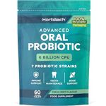 Oral Probiotics for Mouth 6 Billion CFU | Advanced Dental Probiotics for Adults | 7 Probiotic Strains Including Lactobacillus Reuteri | 60 Vegan Chewable Tabs | Mint Flavour | by Horbaach