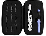 2.5-6.5Mm LED Crochet Set, Knitting Tools With 9 Replacement Heads, Light Up Crochet Hook, Usb Charging (Purple Handle + Black Bag)