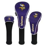 Minnesota Vikings Driver Fairway Hybrid Set of Three Headcovers