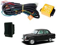 Autopearl H4 Headlamp Wiring Harness Kit Compatible with-Ambassador (Set of 2, Multicolour)