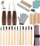 Fiabgum Wood Carving Tools Set, 26 PCS Wood Carving Set, Carving Tools For Wood, Professional Wood Carving Knife Tools Carving Knife Set For Beginners/Professionals, DIY Carving Set With Gloves