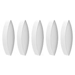 stonylab Magnetic Stir Bar, 5-Pack 30 mm Laboratory Stir Plate Bar PTFE-Coated Stir Bar Set Magnetic Stirring Bars White Stir Mixer for Stirrers, Olive Shape, 5 PK