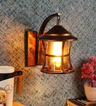 GreyWings Iron Laaltain Wall Light Wall Lamp Sconce (Color Copper Antique, Pack of 1)