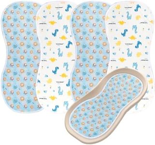 4 Packs Peanut Changing Pad Cover, 4-Layer Thickened Changing Pad Liner Waterproof Absorbent Non-Slip Reusable, Fits in Peanut Shaped Changing Pads