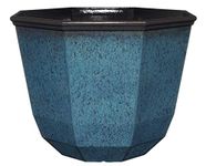 Classic Home and Garden 8005-375R Planter, 15" Shaina, Indigo Speckle (Green shade)