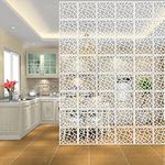YIZUNNU 12Pcs/Set Room Hanging Screen Divider Panels Home Panel Screen DIY Home Decor 11.4inch White