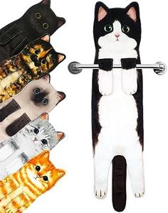 Divertenti Asciugamani Gatto,Casa E Cucina Bagno Decorazioni Asciugamano Gatto,Gatto Gadget Casalinghi,Idee Regalo Donna Originali,Regali Per Casa Nuova,Regalo Compleanno Per Amanti Dei Gatti/Mamma