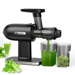 BioloMix,Slow Masticating Juicer, Celery Juicer Machines, Cold Press Juicer Machines Vegetable and Fruit,Juicers with Quiet Motor Anti-Clog Function, Easy to Clean,Black (SJ012)