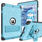 YINLAI iPad 10.2 Case for iPad 9th 8th 7th Generation, Slim Glitter Bling Table Case for Kids Girls Women with Stand Shockproof Protective Cover iPad 10.2 inch 2021/2020/2019, Blue