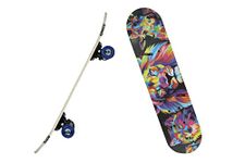 BABA FAB Portable Handheld Lightweight Skateboard 24" Light Flashing 4 Wheels Mini Cruiser Skateboard, Beginners Longboard Suitable for Kids, Age (5-9 Years) (Lion Family Print)